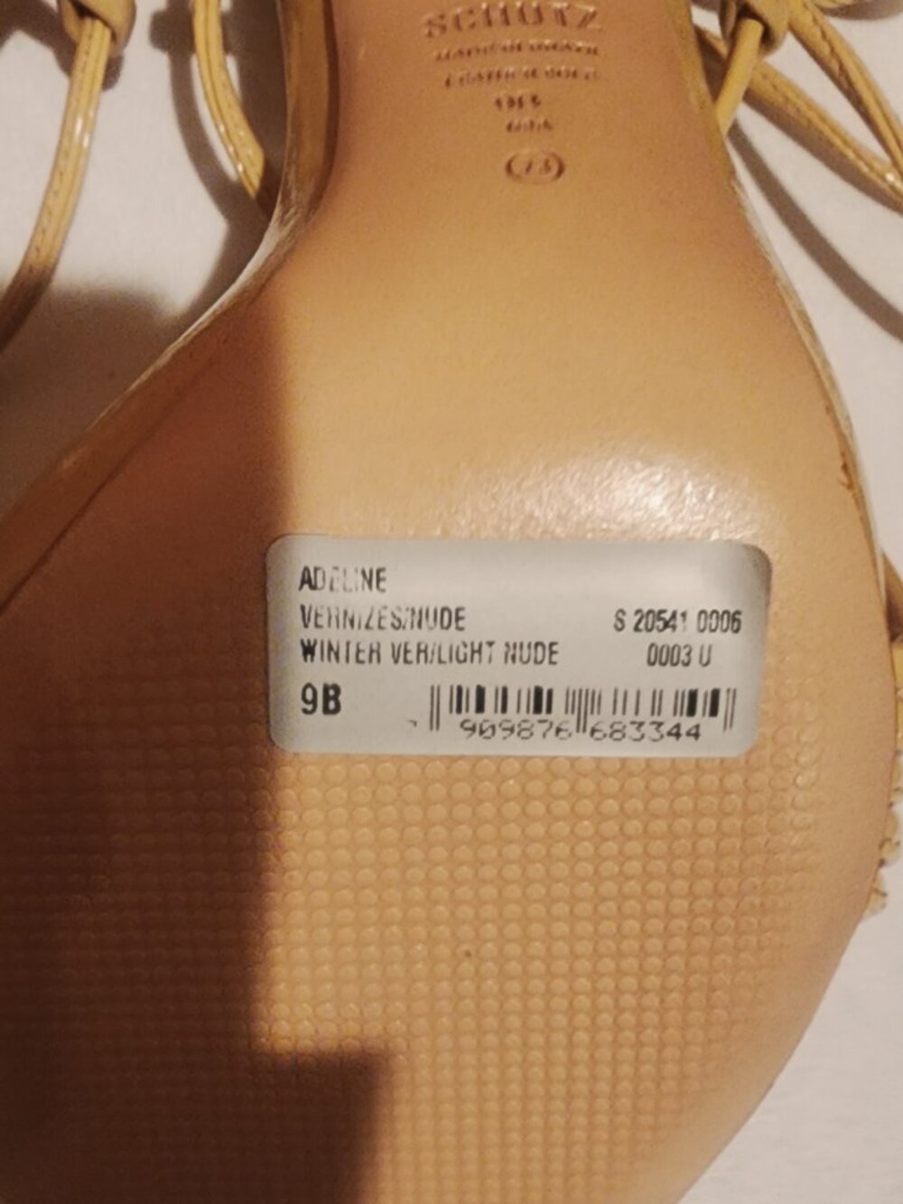 SCHUTZ ADELINE NWOB Nude Patent Strappy Stiletto Size 9B - Picture 5 of 6
